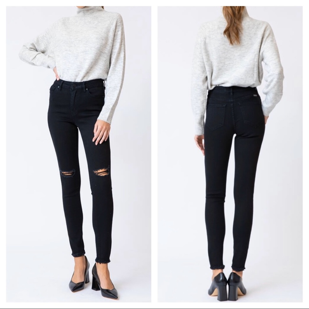 KanCan High Rise Super Skinny Jeans / Black
